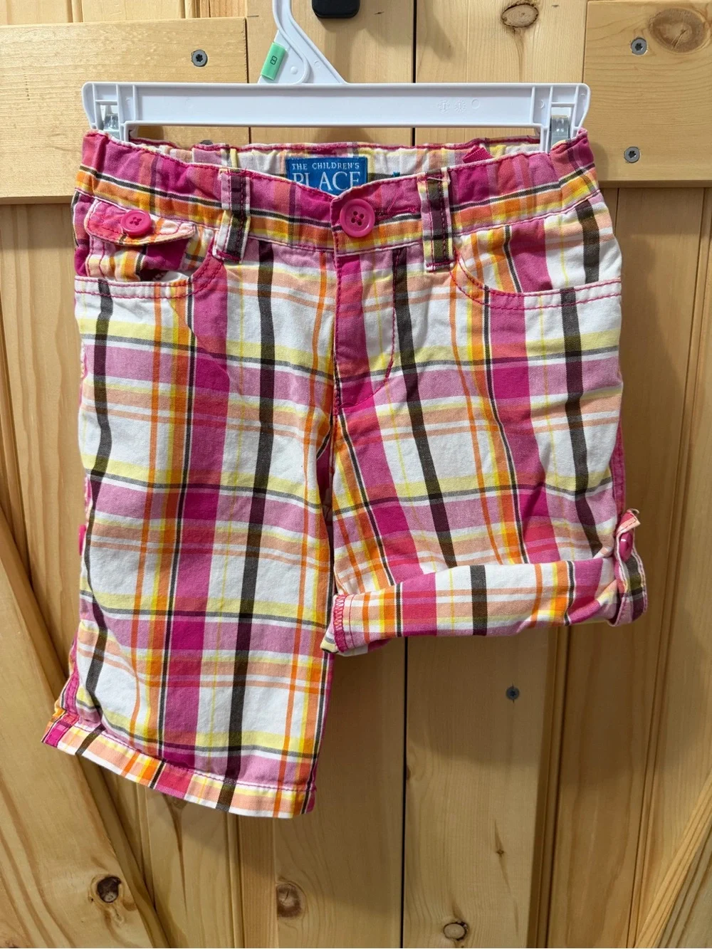 The Children's Place Pink Plaid Shorts